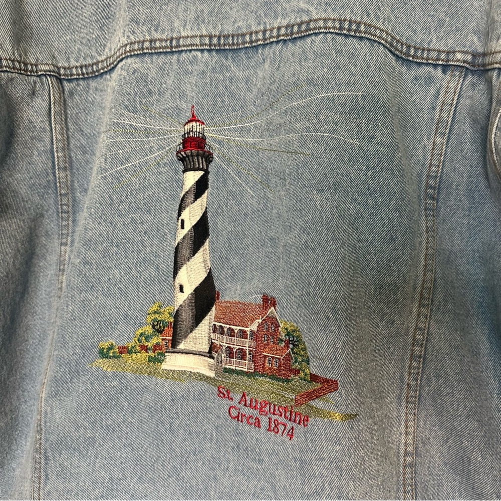 Embroidered St. Augustine Lighthouse Oversized De… - image 3